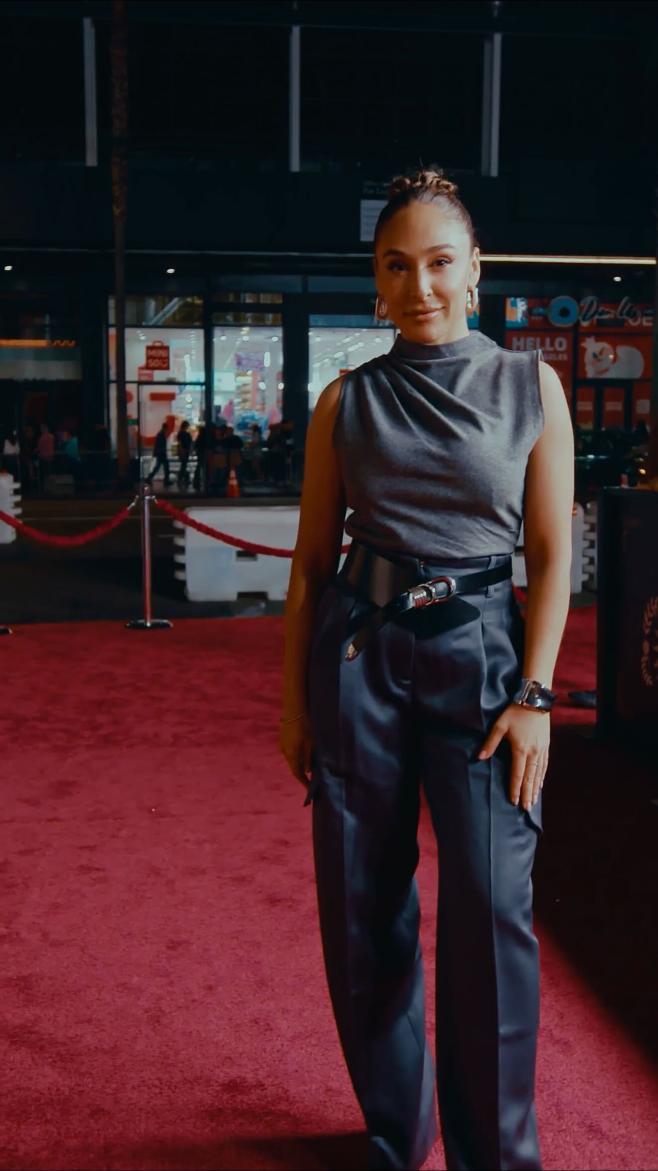 Instagram post by @daniellerobay for AT&T. Caption reads: Come with me to #AFIFEST 🎥🍿 where....