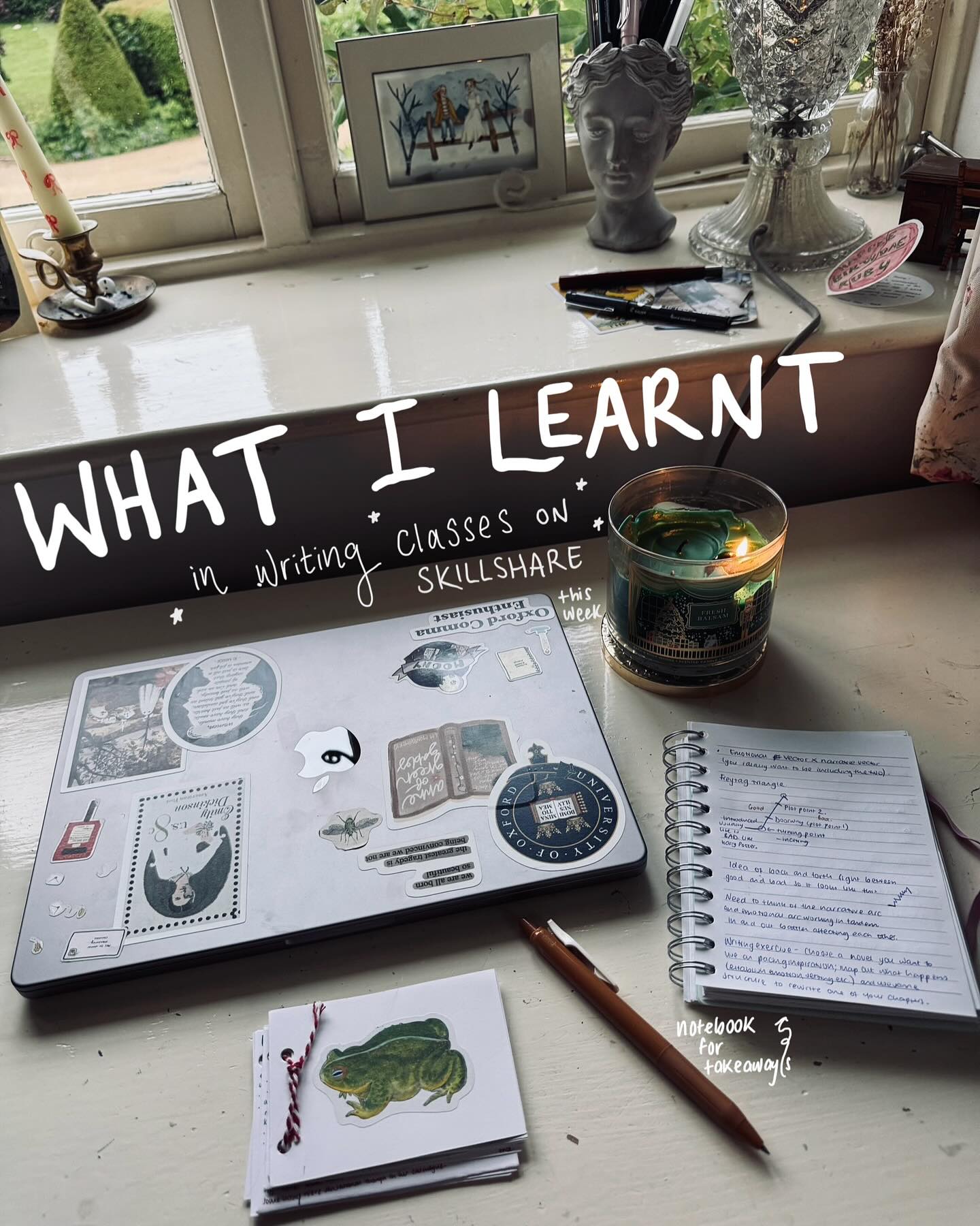 Instagram post by @_rubygranger for Skillshare. Caption reads: ad || learning from other writers is just so....