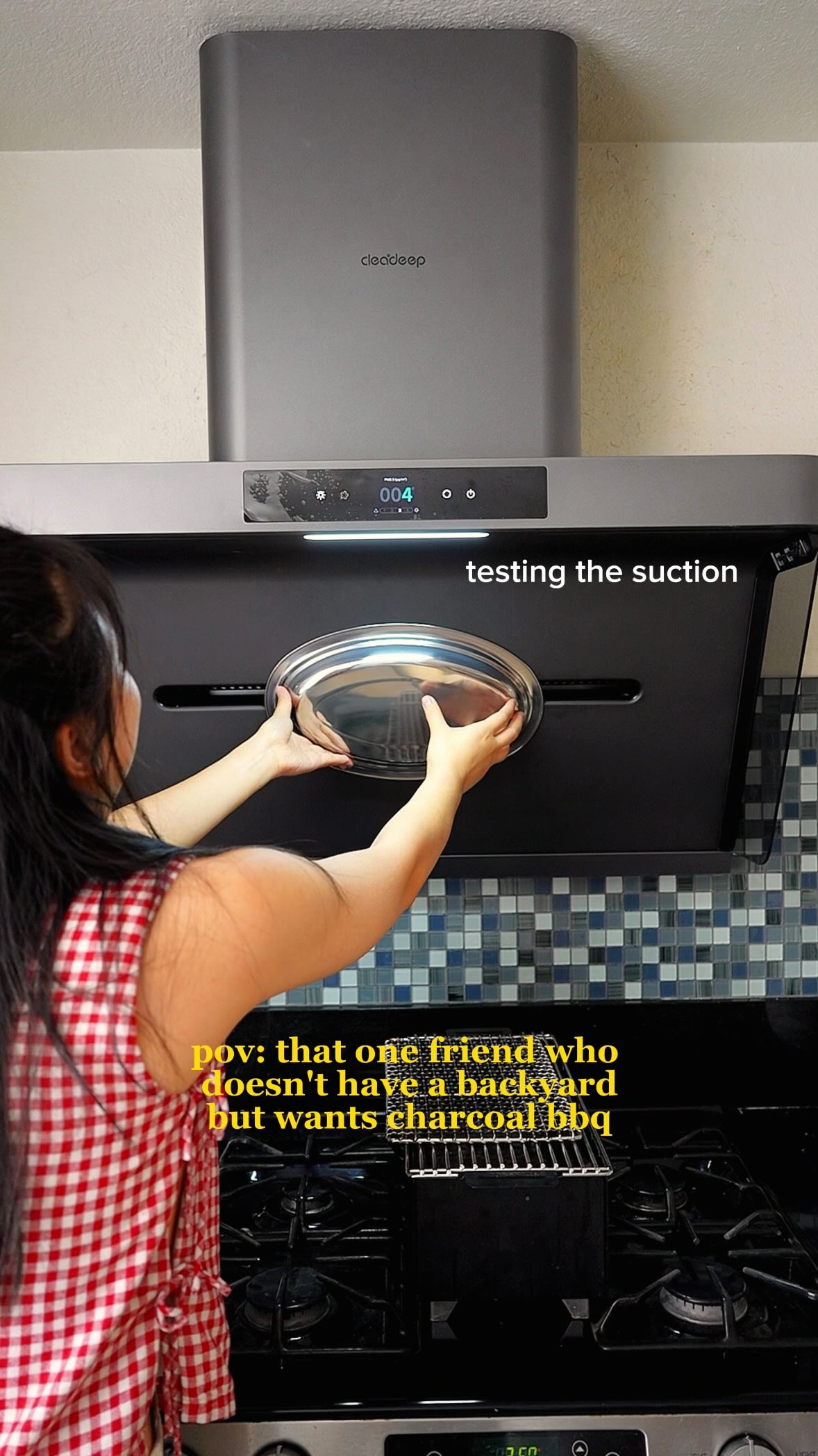 Instagram post by @fationatefoodbelly for Good Ranchers. Caption reads: when the indoor range hood is strong enough for....