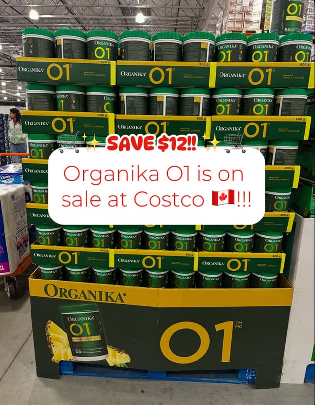 Instagram post by @costcofindscanada for Organika. Caption reads: [...] ✨🛒 ‌ Spotted at Costco Canada 🇨🇦 —....