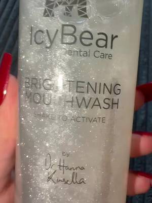 TikTok post by @chloehoward7 for Icy Bear Dental. Caption reads: Look how pretty 😍 #icybeardental #mouthwash....