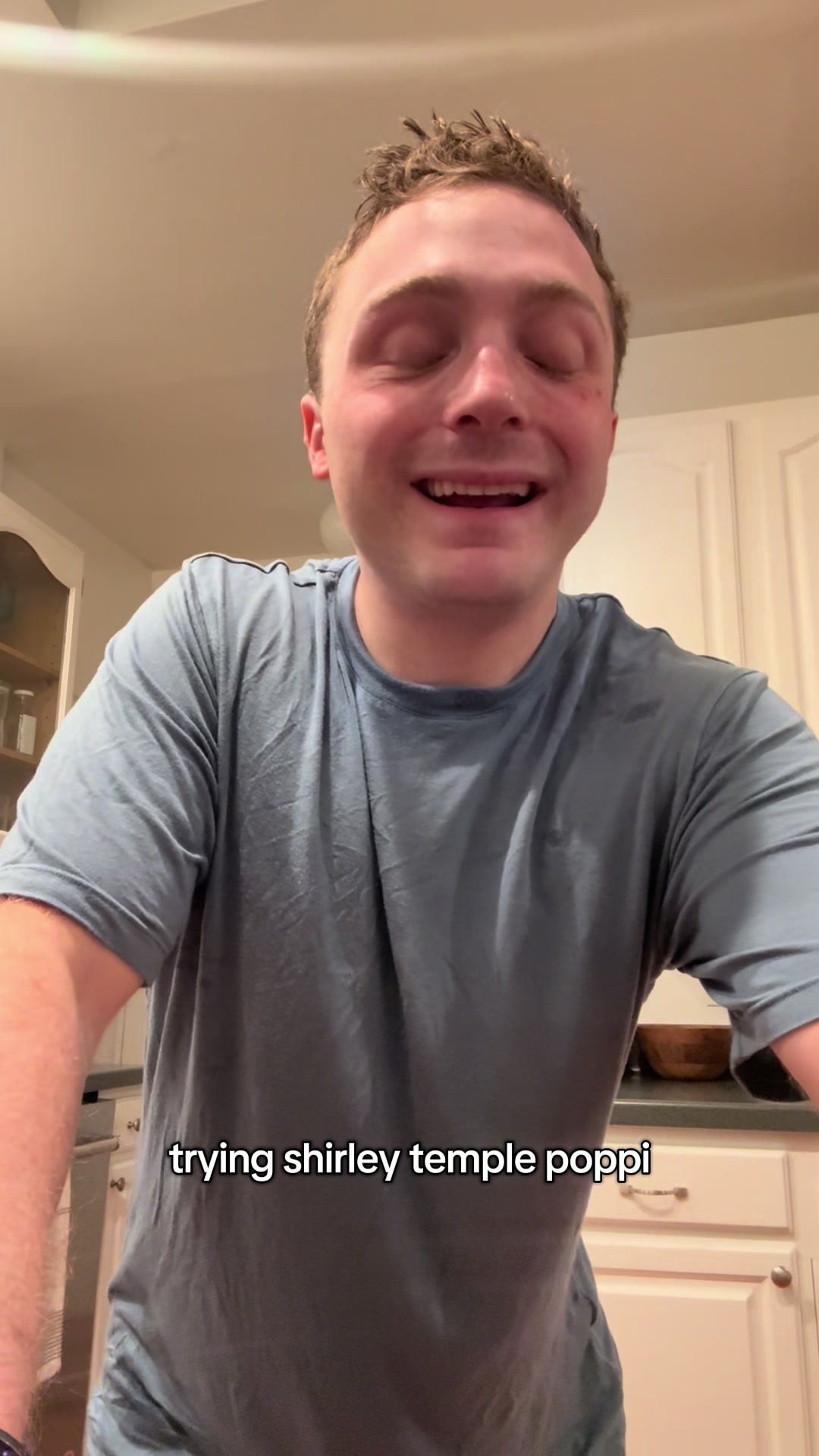 TikTok post by @octopusslover8 for Poppi. Caption reads: I forced Poppi to send me the new Shirley Temple....
