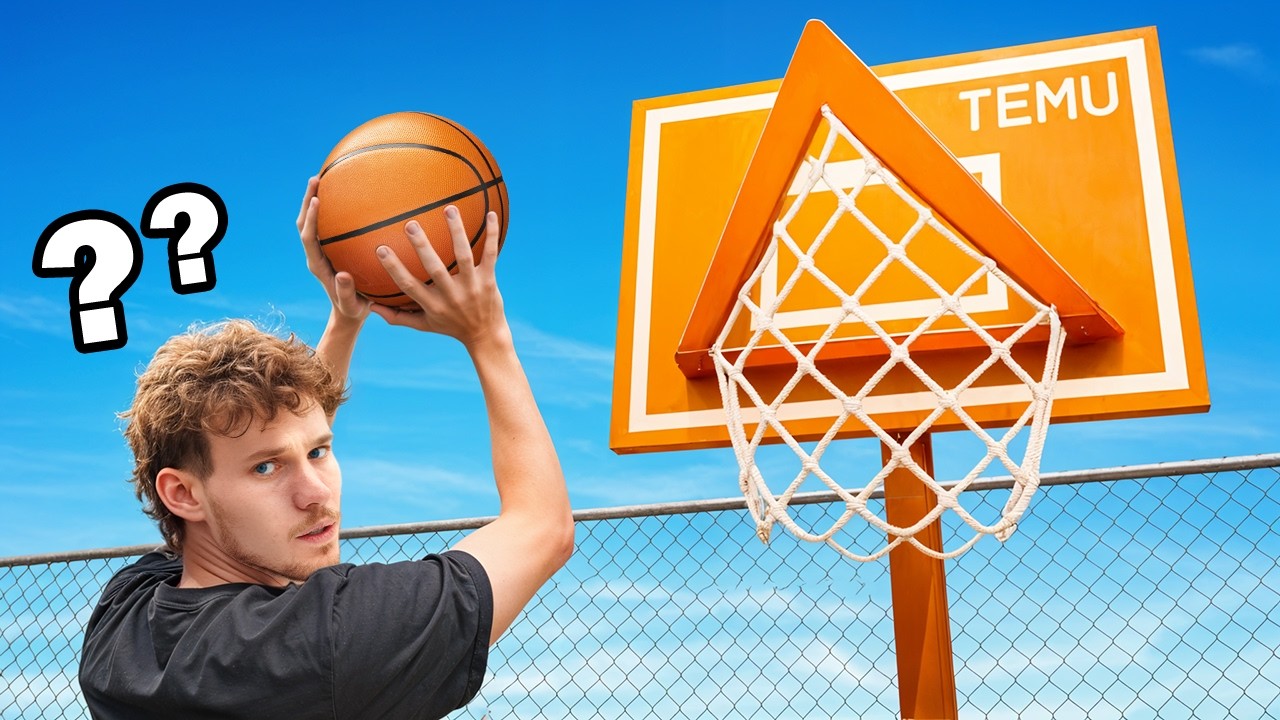 YouTube post by @TeamJesser for Bucketsquad. Caption reads: Testing Temu SCAM Sports Products To See If They....