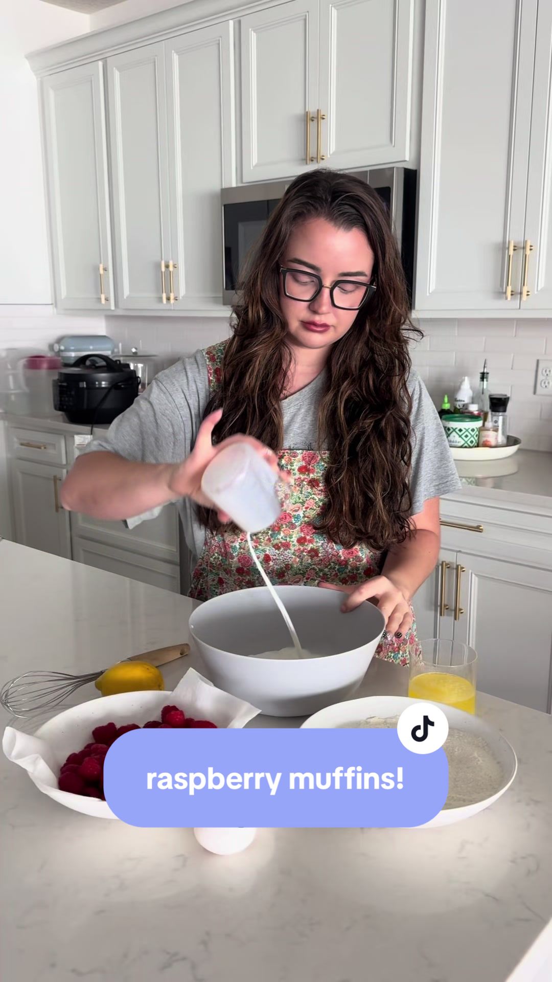 TikTok post by @skylar_toth for Supercell. Caption reads: Baking up some delicious raspberry muffins....