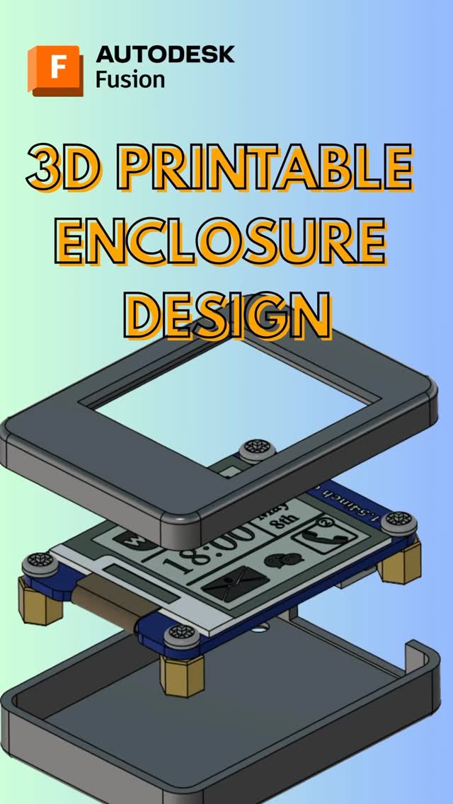 Instagram post by @aakaarlab for JLCPCB. Caption reads: 🧩 Designing a 3D printable enclosure in Fusion....