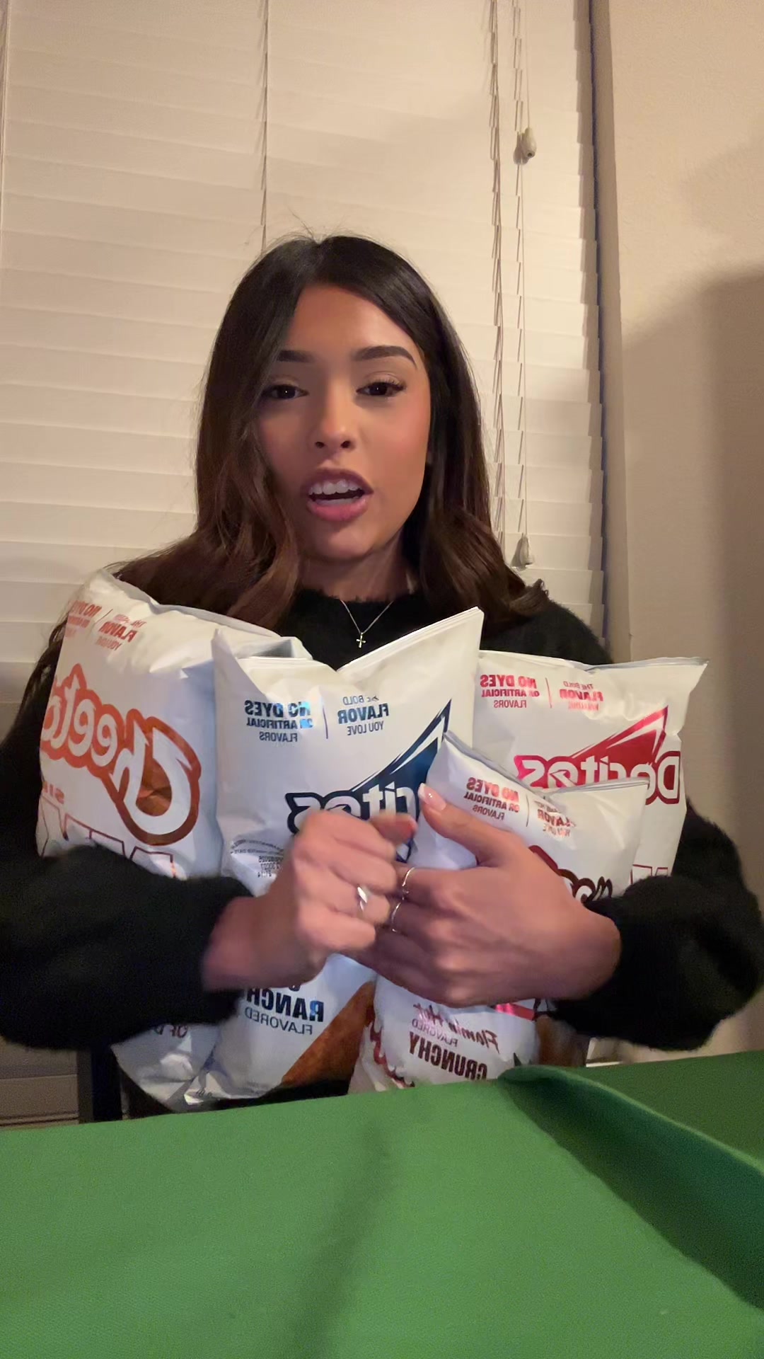 TikTok post by @imnot.jazleen for Cheetos. Caption reads: CRAZY OMG.#fyp #red40 #hotcheetos @Chester Cheetah....