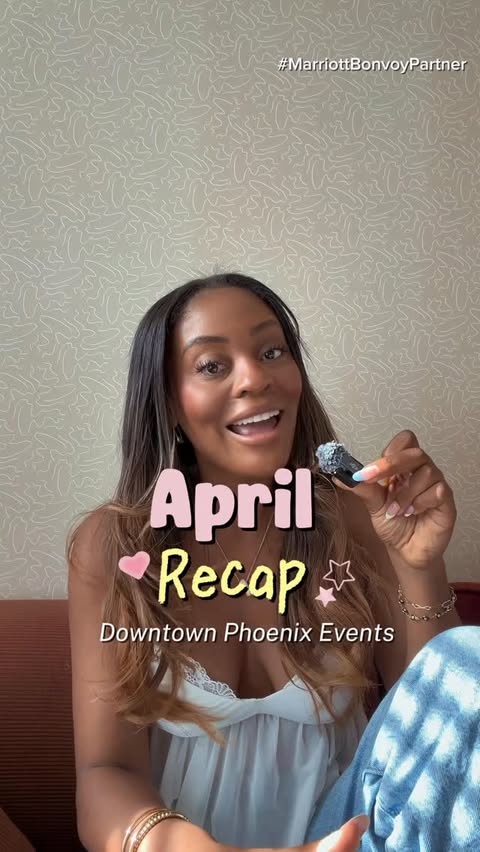 Instagram post by @aieshabeasley for Marriott Bonvoy. Caption reads: #MarriottBonvoyPartner Phoenix has really been....