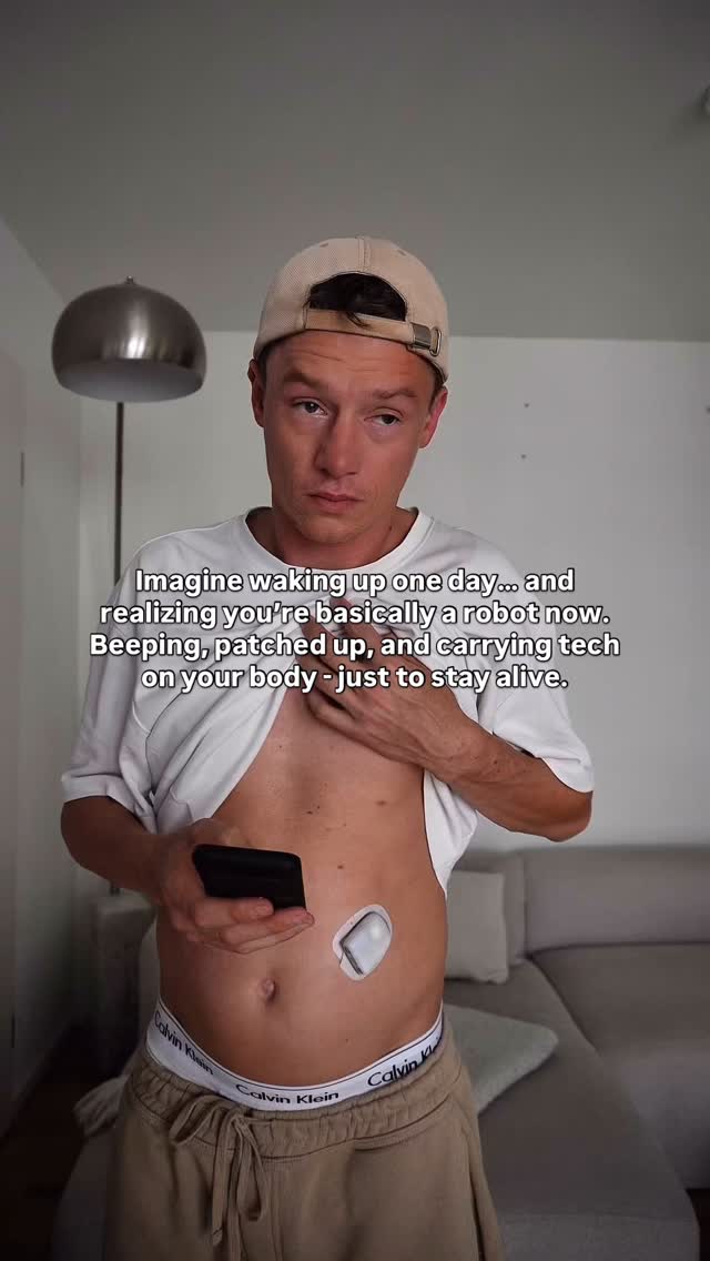 Instagram post by @vincentkrueger for Dexcom. Caption reads: This is type 1 diabetes. No pause button. Just....