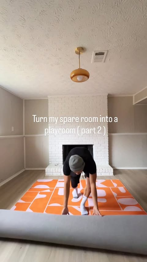 Instagram post by @haikettua_atl for OMHU. Caption reads: [...] my playroom with the #teddysofa from....