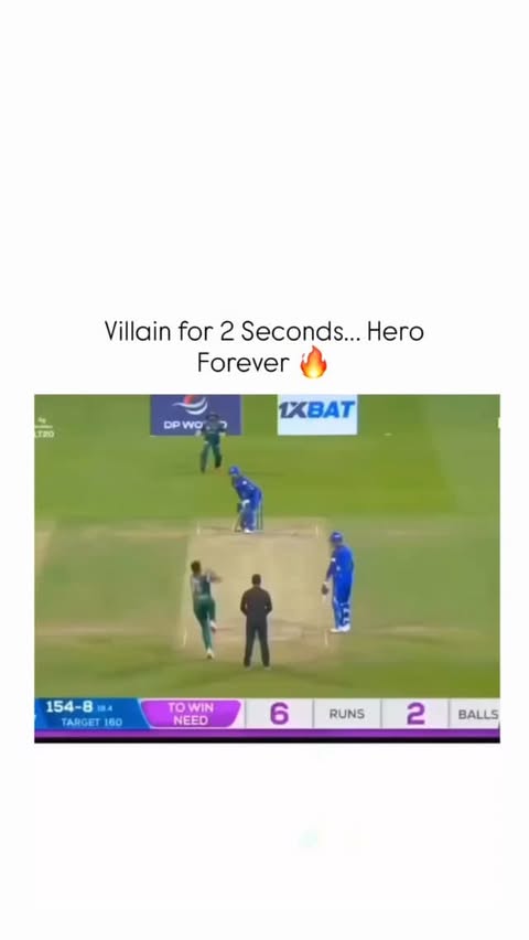 Instagram post by @cinemaa.4u for DP World. Caption reads: [...] a tense T20 cricket match sponsored by DP....