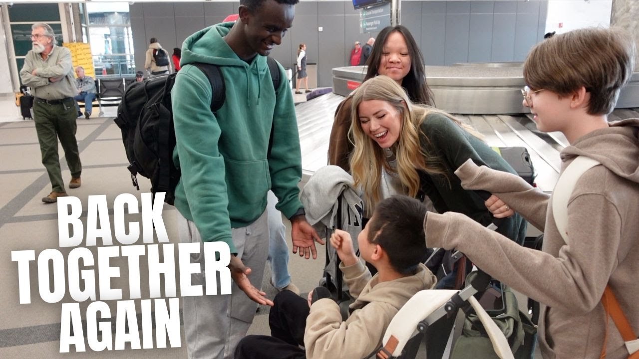 YouTube post by @themillerfam for Soundstripe. Caption reads: Reuniting with Our Son! ❤️ Reese and Ethan's....