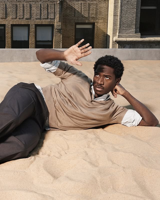 Instagram post by @damsonidris for Prada. Caption reads: Prada Ambassador Damson Idris in the Prada Days....