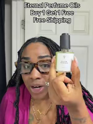 TikTok post by @sharaaaayyyy for Eternal Perfume Oils. Caption reads: Shoutout to yall @Eternal Perfume Oils I smell....