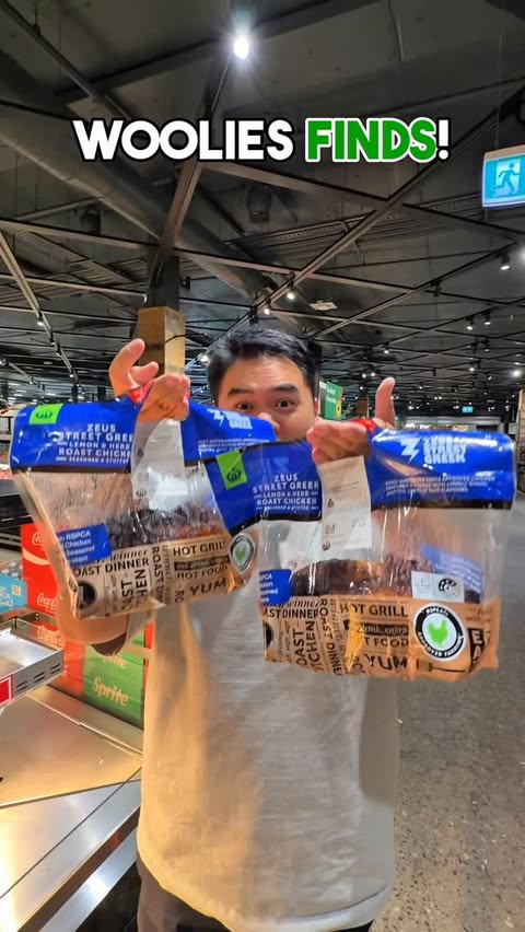 Instagram post by @adrianwidjy for Woolworths. Caption reads: WOOLIES FINDS ✨
Had to try the new Zeus Street....