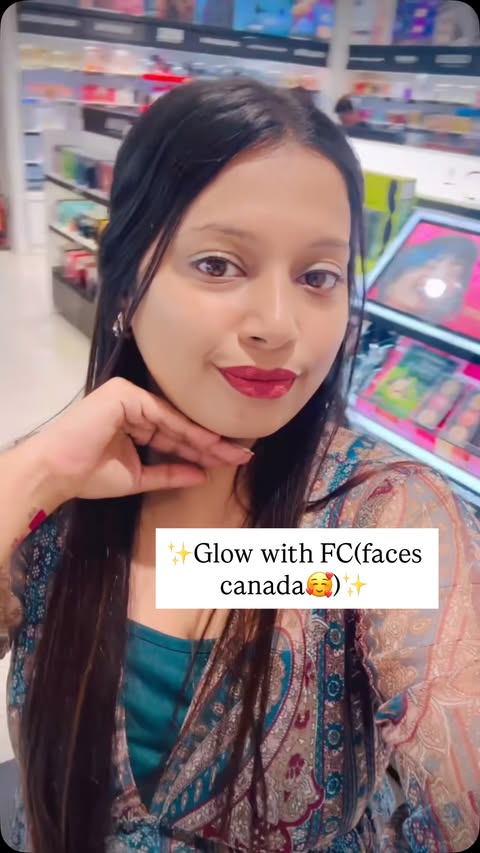 Instagram post by @aishwarya_m_k_03 for Shoppers Stop. Caption reads: Lit from within? More like lit from the Faces....