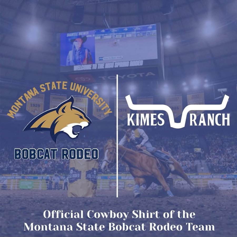 Instagram post by @msu_rodeo for Kimes Ranch Jeans. Caption reads: [...] & Gold!! We are excited to bring....