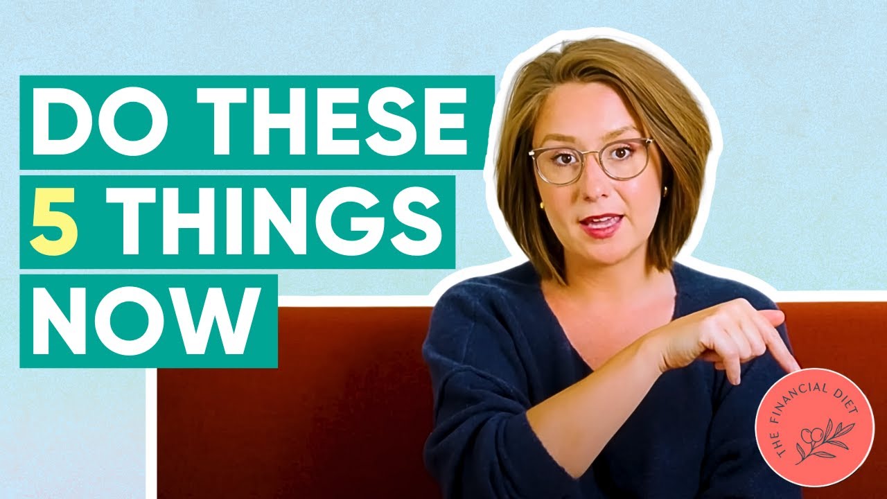 YouTube post by @thefinancialdiet for NerdWallet. Caption reads: 5 Things You Need To Do If You Make Less Than....