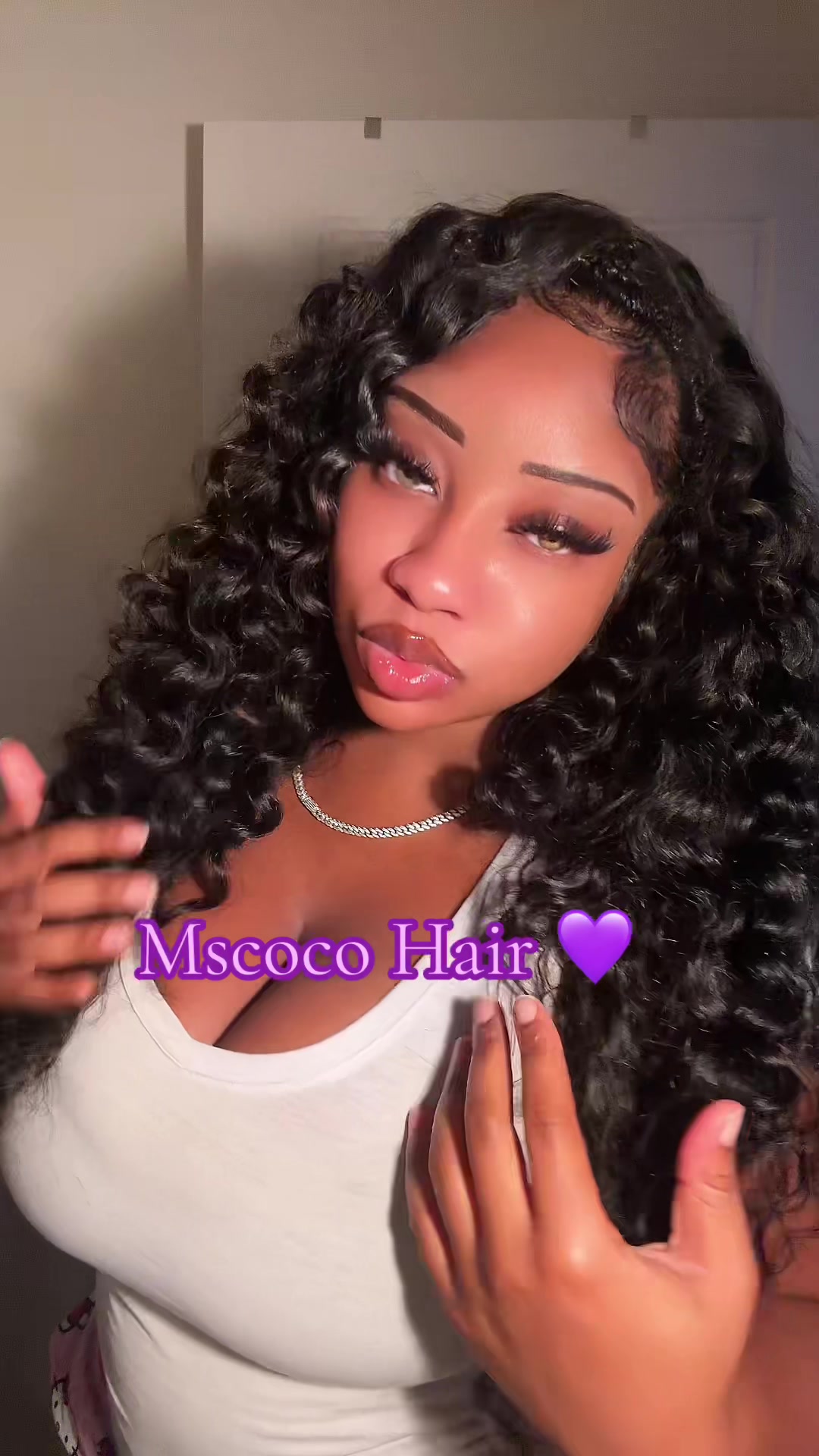 TikTok post by @zemii.maa for Mscoco Hair. Caption reads: @Mscoco Hair #fypシ #fyp #wig #wiginfluencer.