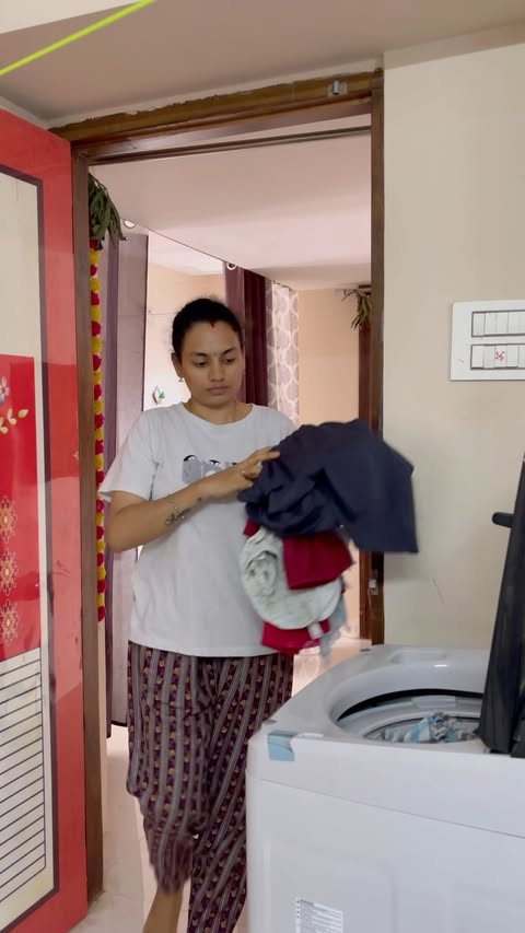 Instagram post by @vinees_cakesnvlogs for Beco. Caption reads: ✨ Laundry days made easier! 🧺🤍 Beco Laundry....
