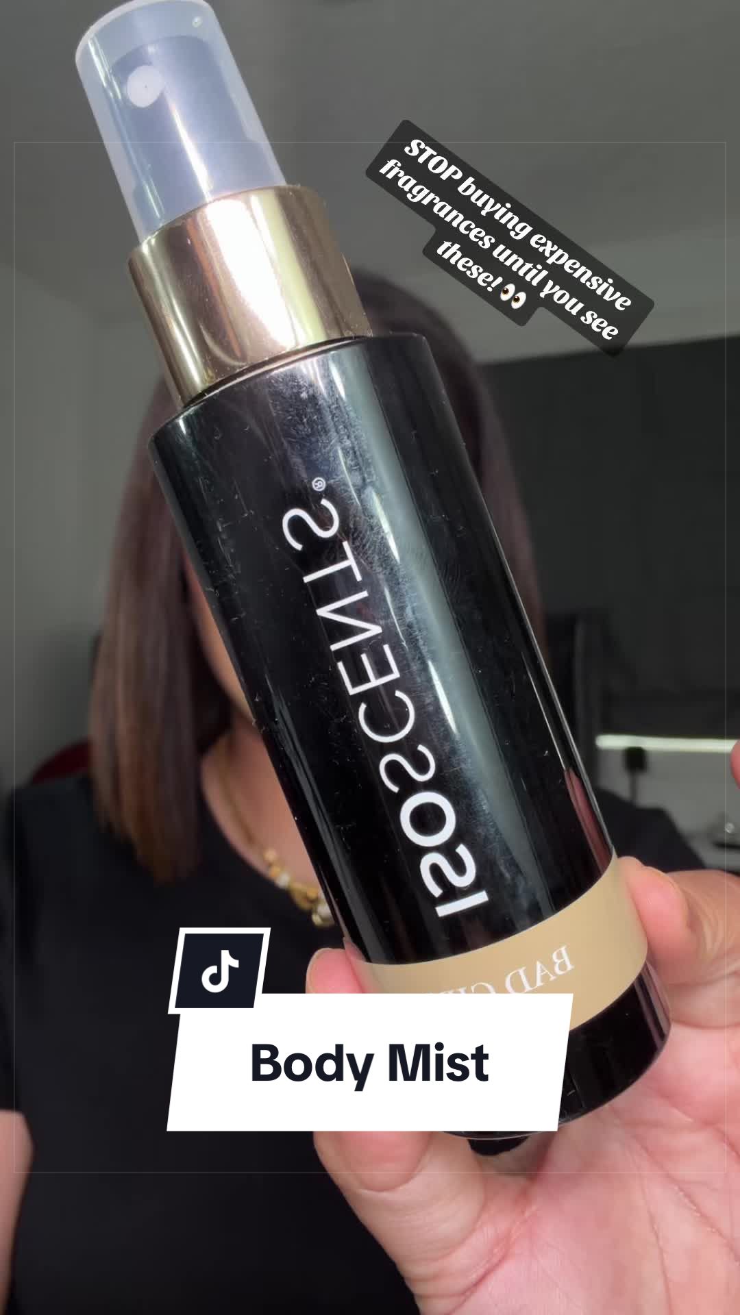 TikTok post by @sarina_umar for ISOCLEAN. Caption reads: [...] scents! Shop through the basket 🛍️....