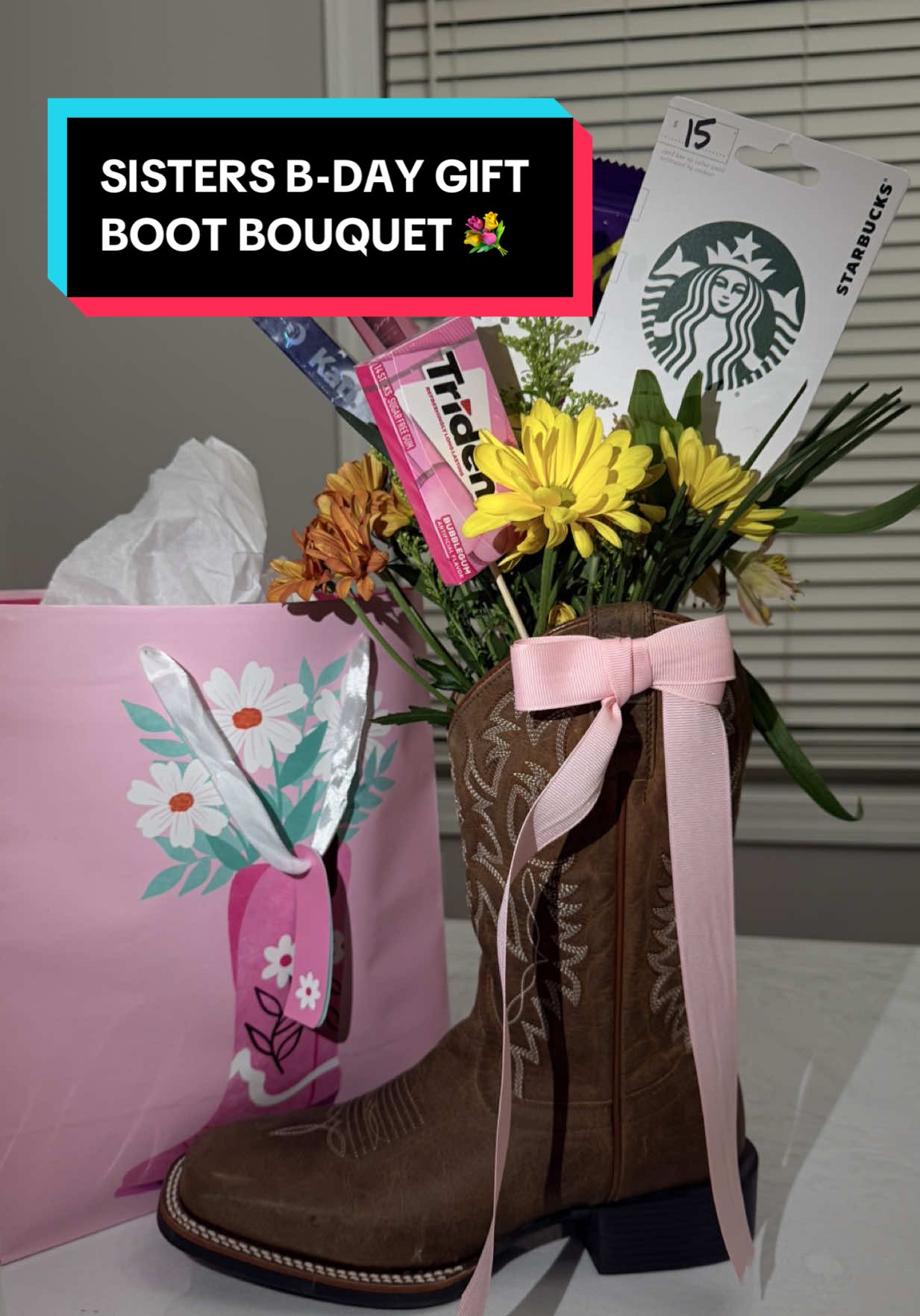 TikTok post by @cindy.dionicio for Boot Barn. Caption reads: I didn’t expect her reaction 🥺💗 #fypシ....