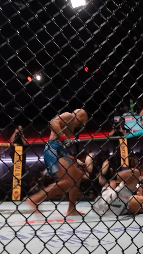 Instagram post by @mileschapojohns for UFC. Caption reads: [...] 👀 @MilesChapoJohns with the RD 1 TKO at....