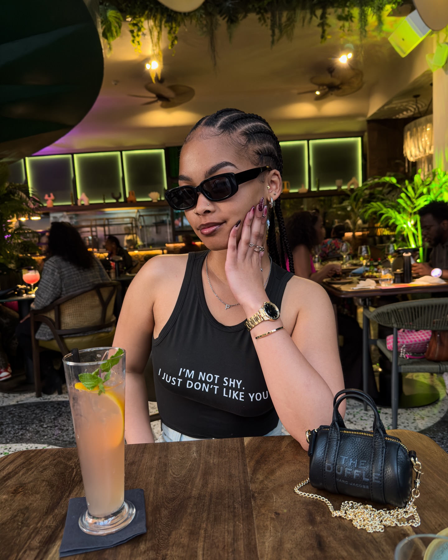 Instagram post by @pholile.hashe for Micasa. Caption reads: I’m not shy. I just don’t like you. 

tank top....