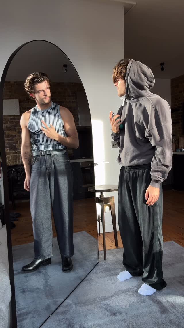 Instagram post by @sammsalter for JeanPaulGaultier. Caption reads: He’s right in front of you… Le Male by....