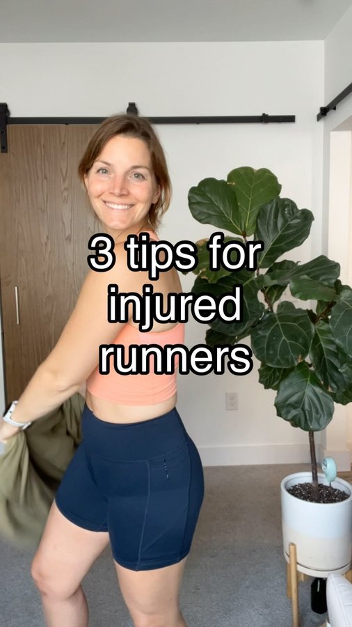 Instagram post by @thedietitianrunner for Senita Athletics. Caption reads: Being injured sucks so I hope these tips make it a....