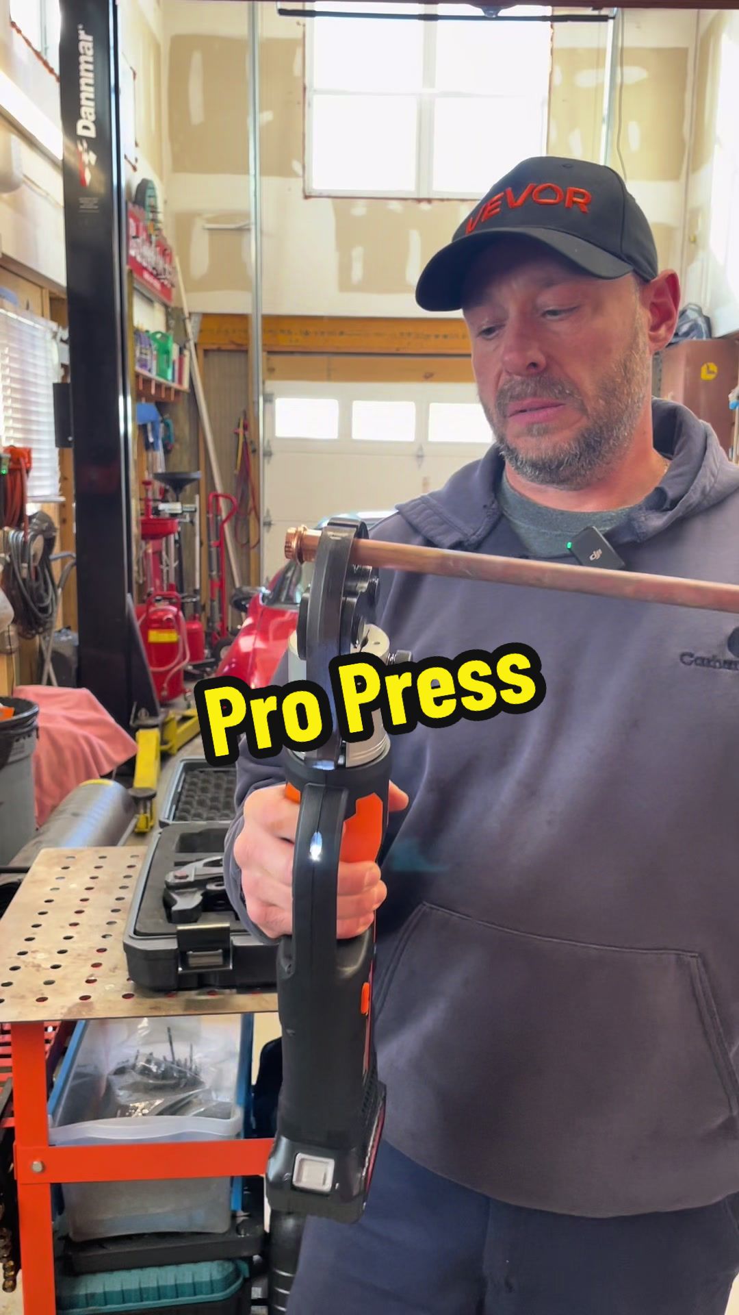 TikTok post by @sickboymechanic for VEVOR. Caption reads: [...] or beginner in the trade @Haidee_Collab....