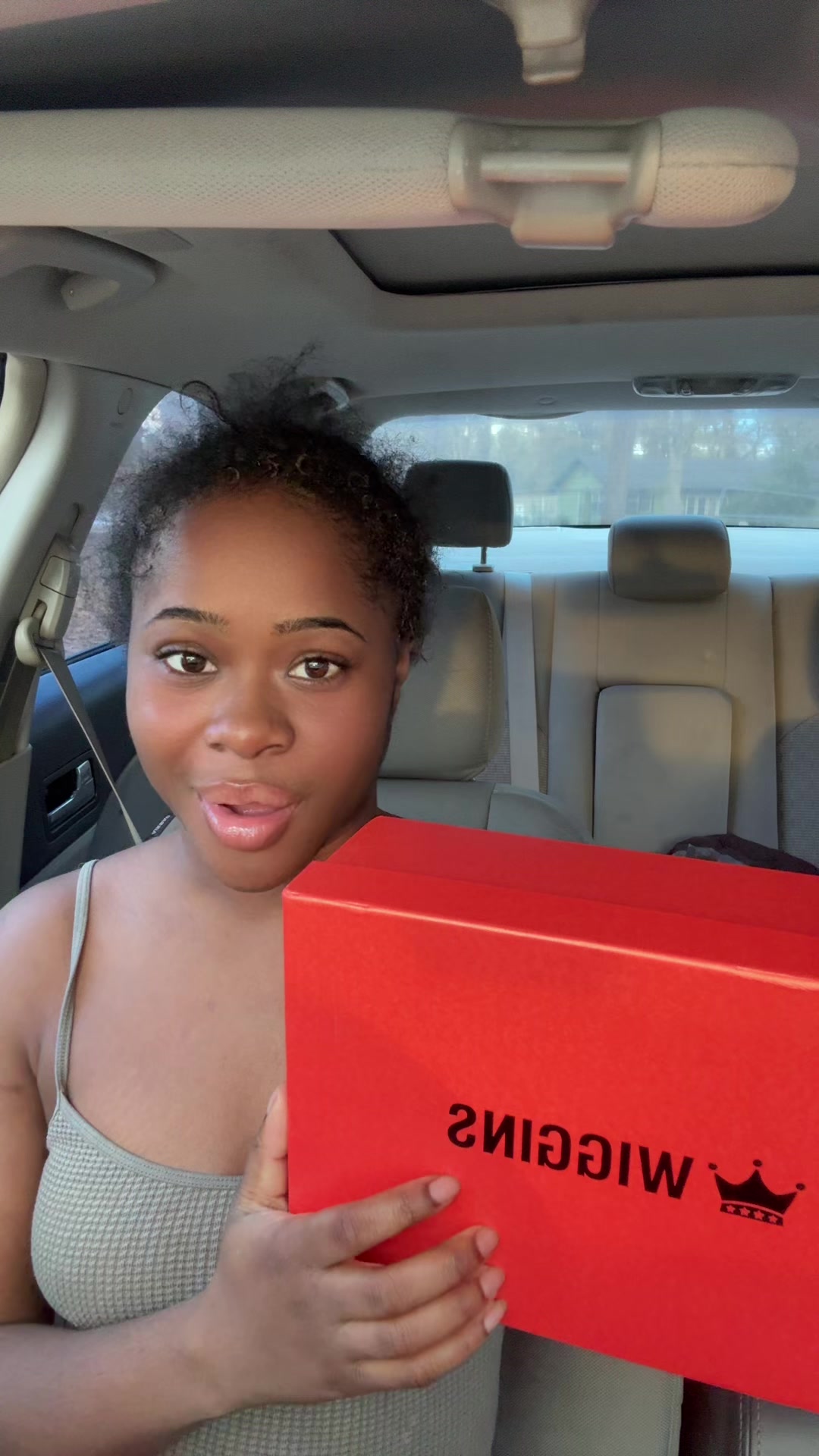 TikTok post by @iyonakurimiah for Wiggins Hair. Caption reads: @WIGGINS__HAIR link in the bio ❤️.