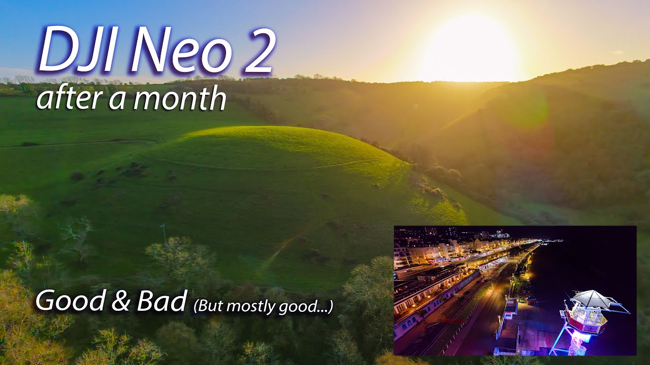 YouTube post by @IaninLondon for Audiio. Caption reads: DJI Neo 2 after 1 Month:  What's Good & What's....