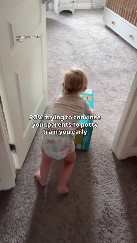 Instagram post by @almostffamous for Pampers. Caption reads: #Pamperspartner #ad POV: you’re an independent....