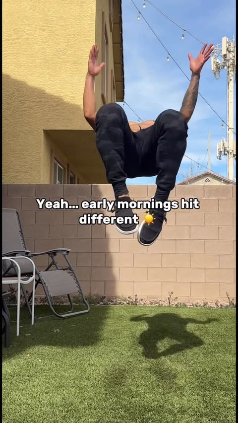 Instagram post by @andrew.riffel for HEYDUDE. Caption reads: Get up and go ☀️ Sound on 🔊 @heydude....