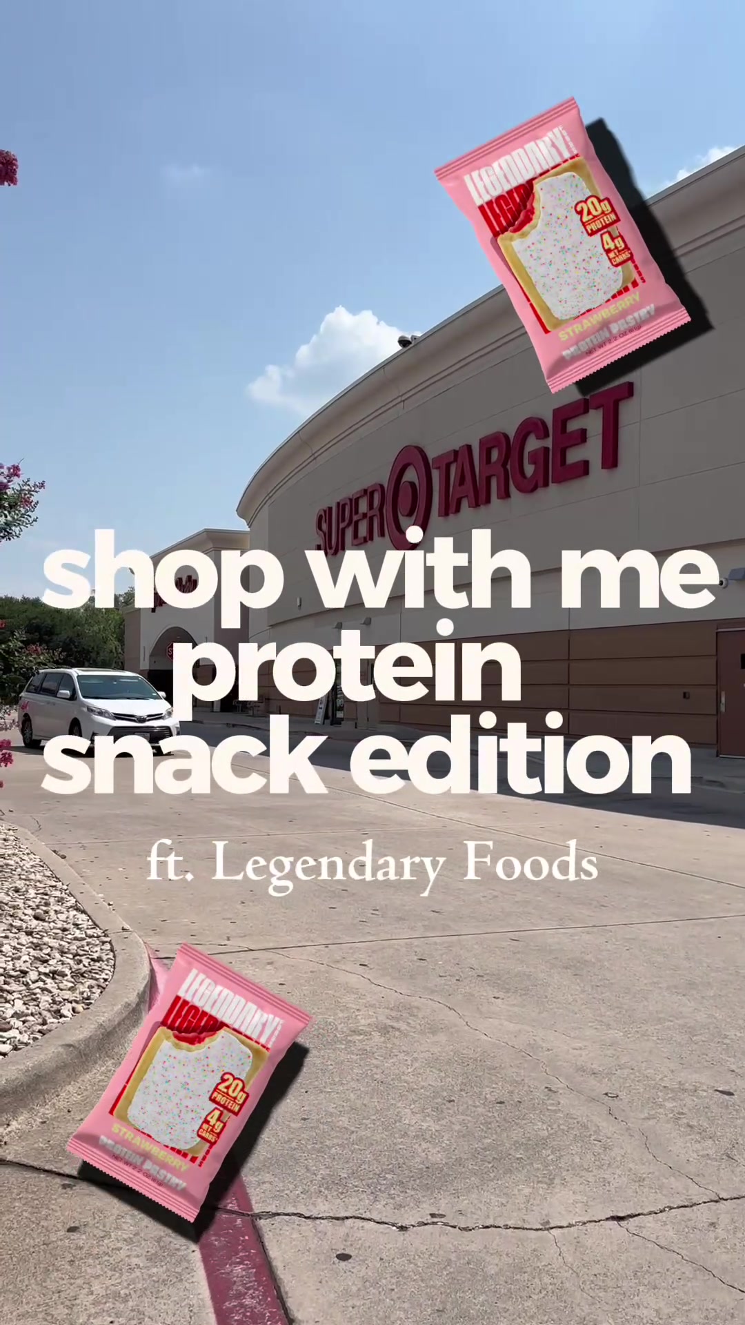 TikTok post by @skyyscraps for Legendary Foods. Caption reads: [...] @target run especially when we get....
