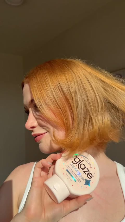 Instagram post by @bethanralloyd for Glaze Hair. Caption reads: Works like a treat 🧁✨🤍 Girls as I’m on a mission....