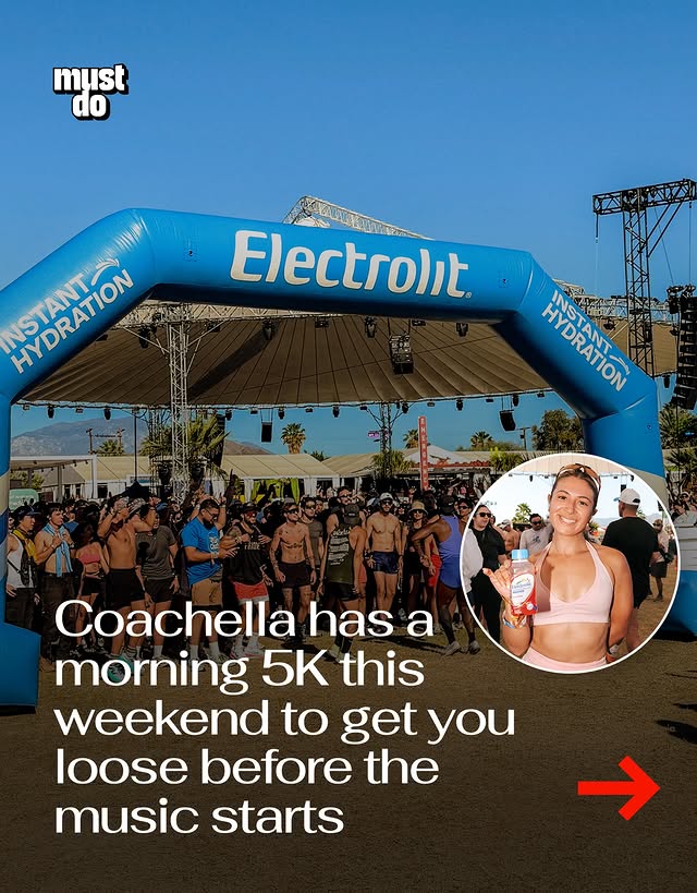 Instagram post by @mustdolosangeles for Electrolit. Caption reads: [...] different this year. The @coachella x....