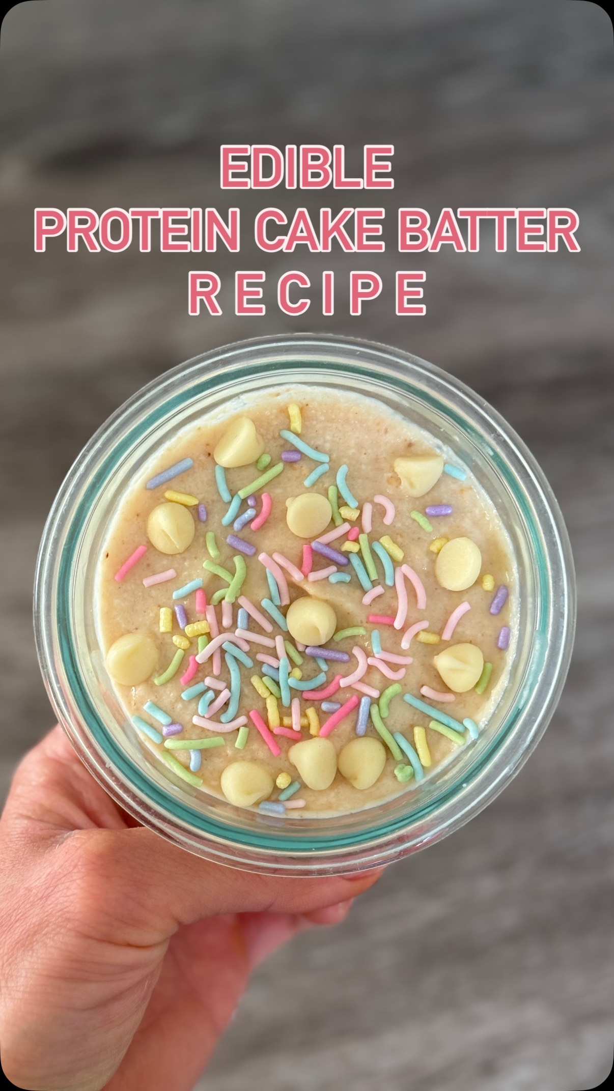 Instagram post by @sugie_addict for Clean Simple Eats. Caption reads: Edible PROTEIN Cake Batter

RECIPE:
(Blend)
• 1....