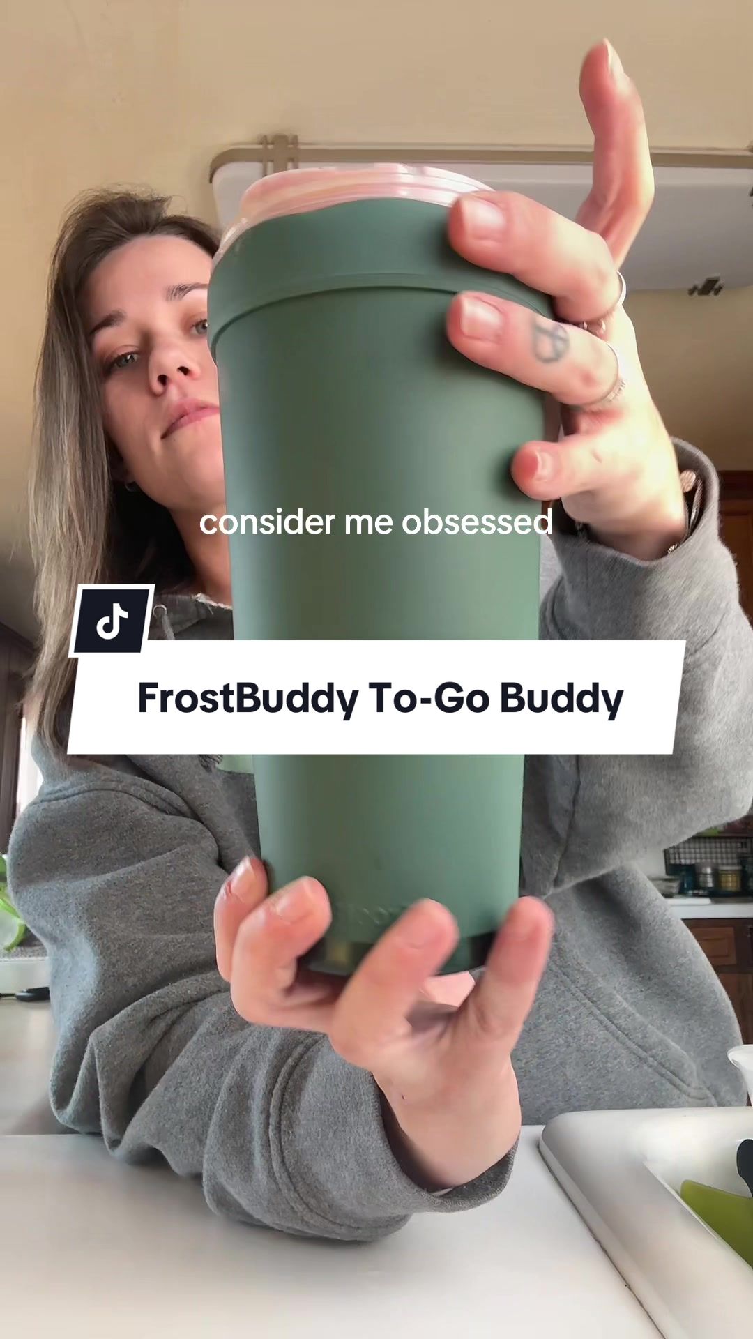 TikTok post by @catschaos_sahmx4 for FrostBuddy. Caption reads: @Frost Buddy #frostbuddy #togobuddy....