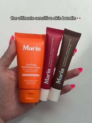 TikTok post by @pipercrawford6 for Marin Skincare. Caption reads: [...] are all sensitive skin approved!!....