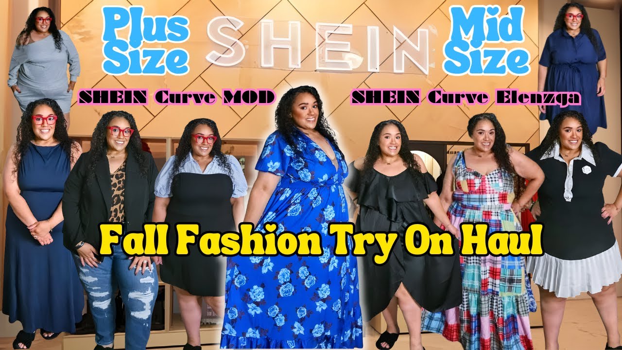 YouTube post by @TashaStJames for ALT. Fragrances. Caption reads: SHEIN Plus Size Haul 2025|SHEIN Plus Size Dresses....
