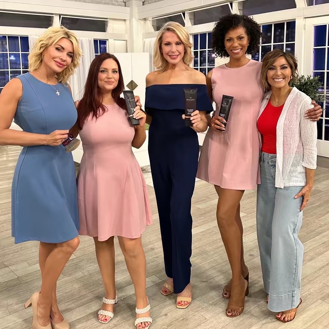 Instagram post by @mwestmore for QVC. Caption reads: [...] Perfector launch in new shades on @qvc yet?....