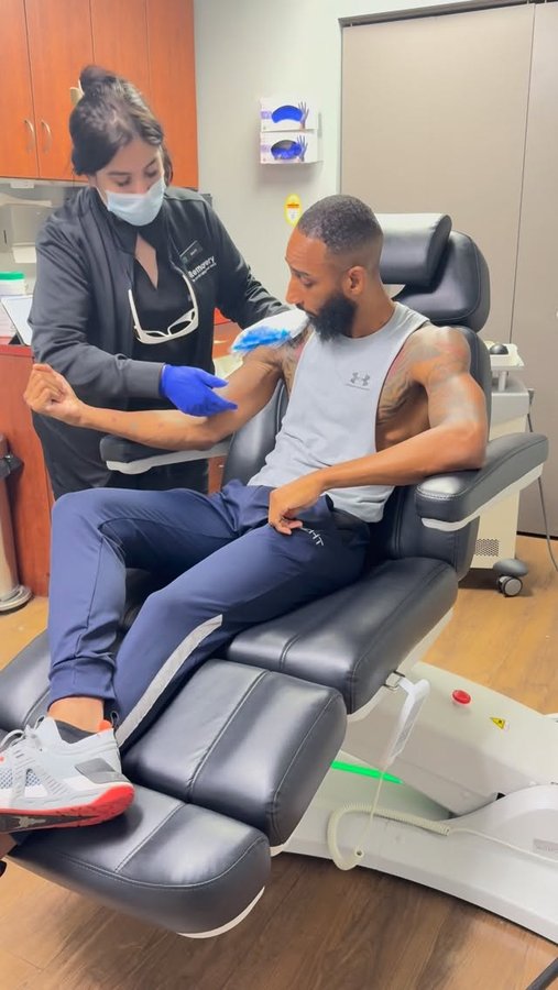 Instagram post by @mark_mab89 for Removery. Caption reads: Laser Tattoo @removery Session # 1 For: 

Right....