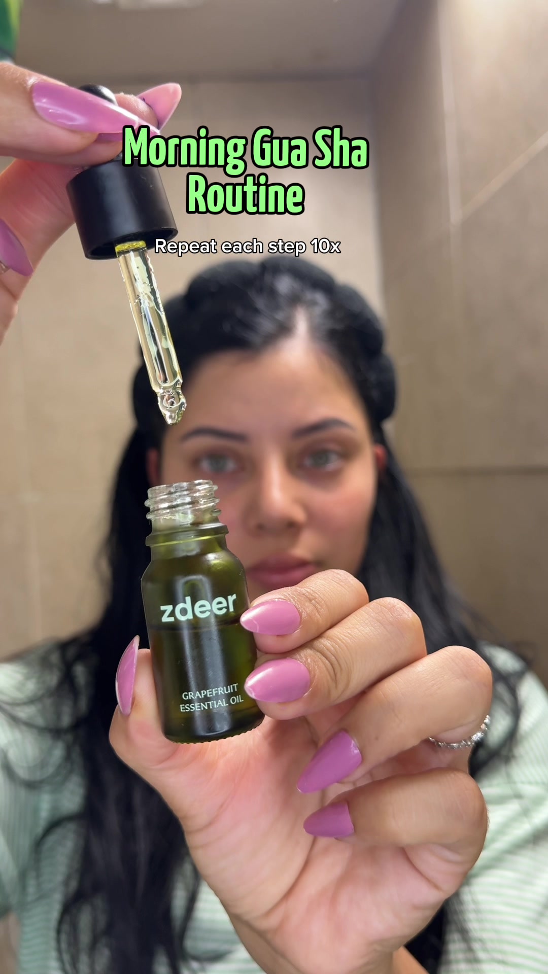 TikTok post by @elviraaalamillo for ZdeerHealth. Caption reads: I woke up extra puffy from my face today and I....