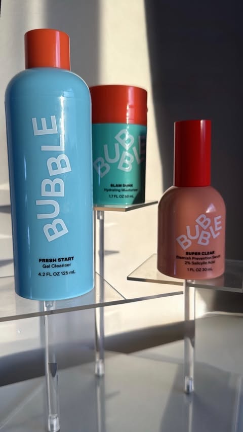 Instagram post by @laurenilord for Woolworths. Caption reads: [...] Bubble skincare favs, now available at....