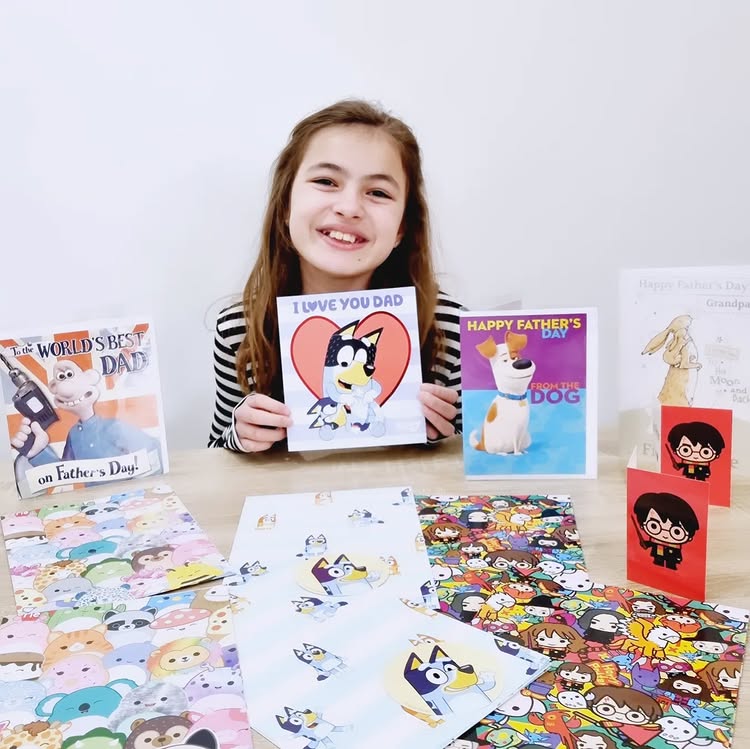 Instagram post by @gracesummerivyandmummy for Danilo Calendars. Caption reads: [...] cards and gift wrap you can find at....