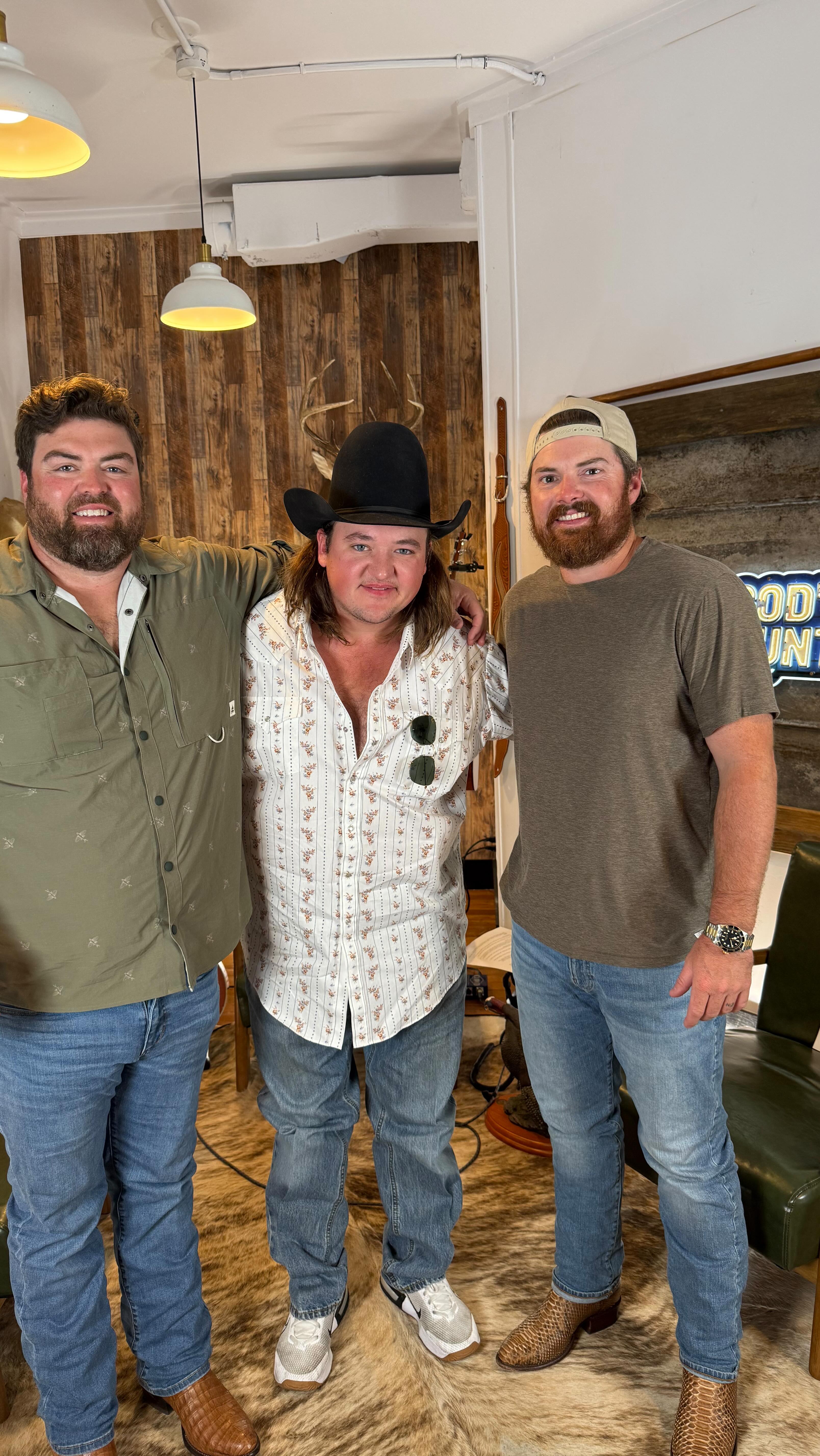 Instagram post by @thegodscountrypodcast for Tecovas. Caption reads: Ya boy @jdw_music making SAD SONGS GREAT AGAIN....