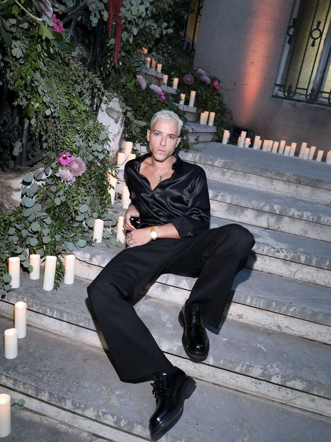 Instagram post by @taz_skylar for Dolce&Gabbana. Caption reads: Feeling very devoted after an unreal dinner at the....