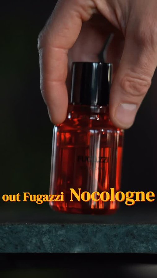 Instagram post by @angelo.carlucci for FUGAZZI Fragrances. Caption reads: [...] fragrance from the brand @fugazzifragrances....