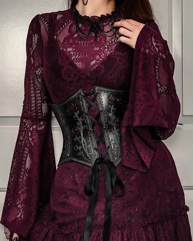 Instagram post by @thescarletthuntress for KILLSTAR. Caption reads: [...] in Plum which is available part of the....